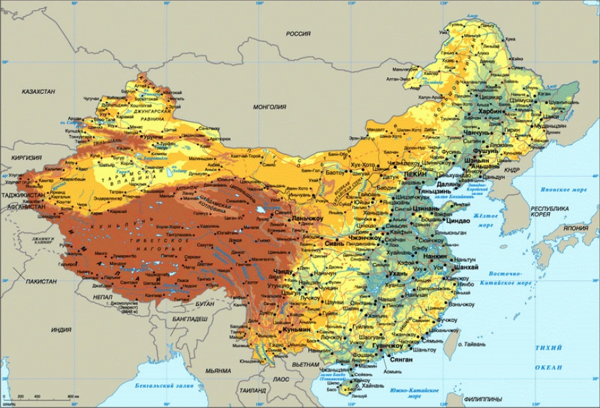 Китай. Территория, природные условия и ресурсы